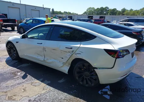 2022 Tesla Model 3 Long Range Dual Motor All-Wheel Drive из США, поврежденный, VIN 5YJ3E1EB0NF128102